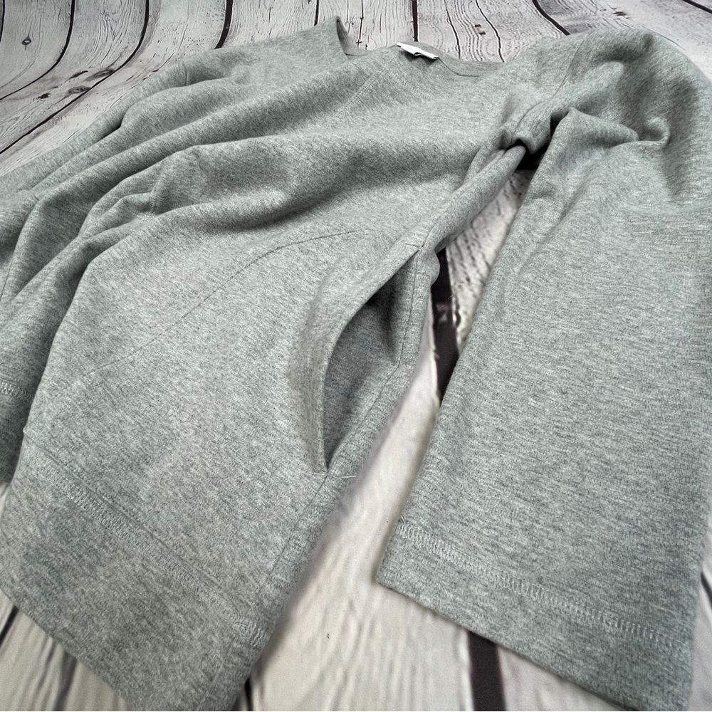 J. JILL Pure Jill very soft cotton gray long sleeve sweater tunic top, size L - Picture 4 of 11